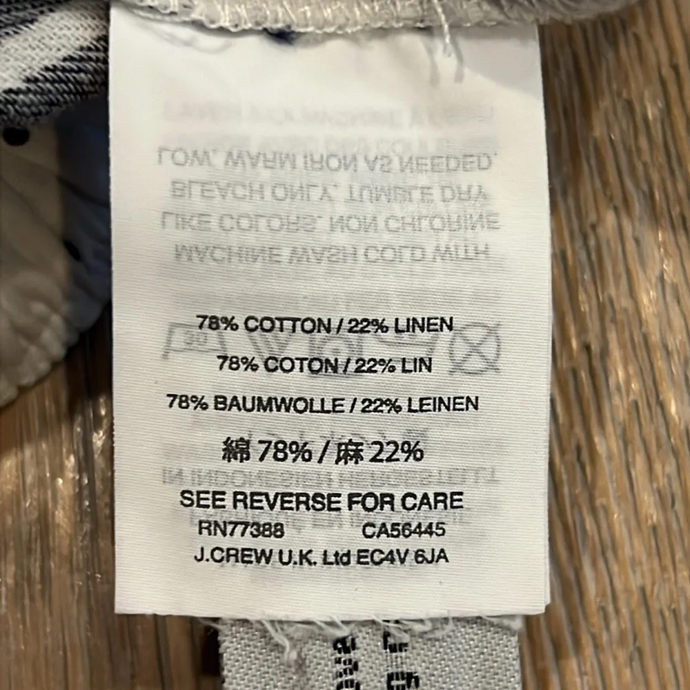 J. Crew Crewcuts girls cotton linen striped shorts. Size 12. Excellent condition - Picture 6 of 6